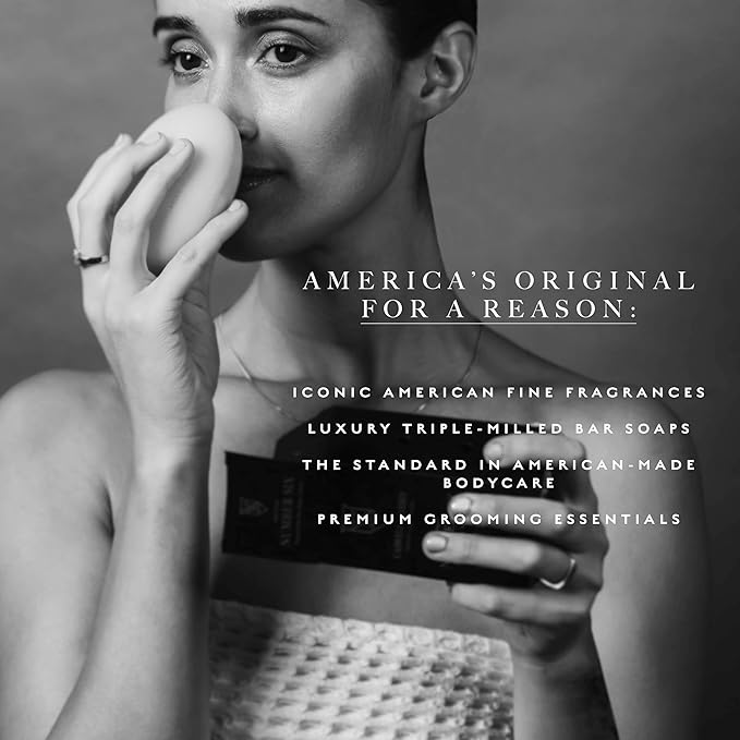 Caswell-Massey Almond Natural Bar Soap for Men & Women, Moisturizing Body Soap Bar for All Skin Types, Made with Essential Oils & Plant-Based Formula for Soft Skin, Made in USA, 5.8 oz