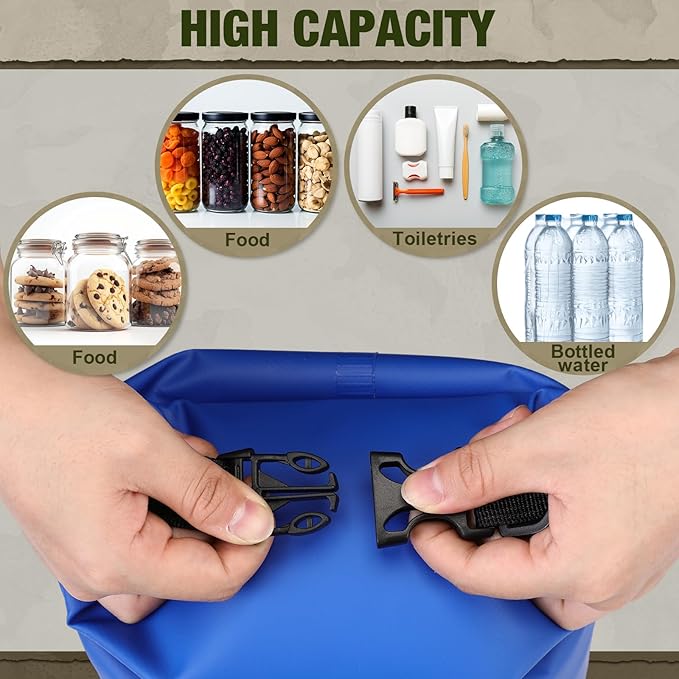 1 Set Bear Food Bag for Camping Ultralight Food Hanging System Includes Waterproof Bear Bag, Nylon Ropes, Hooks for Camping Backpacking