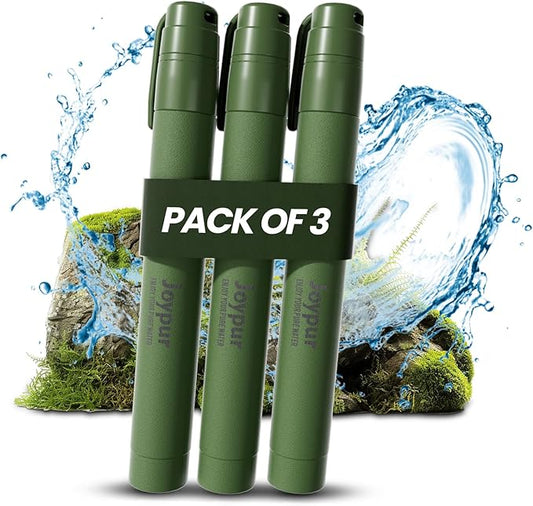 Portable Water Filter Straw Survival, Essential Camping & Hiking Gear, Water Purification Straw for Travel, Biking and Emergency Preparedness