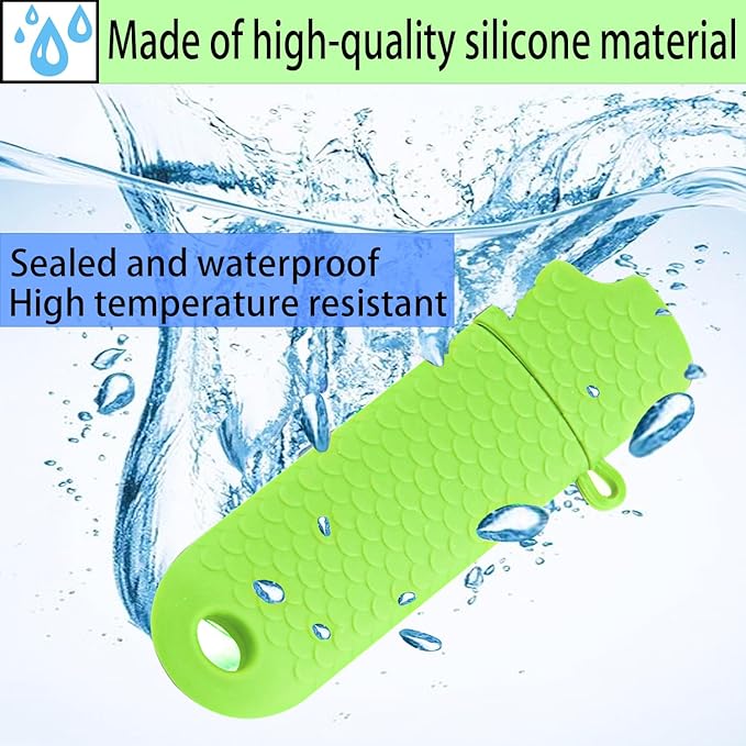 2 Pcs Waterproof Lighter Case Cover Holder for BIC Regular Lighters Sleeve Type J6 Outdoor Survival Multipurpose Seal Lighter Pouchfor Hiking and Camping (Light Green)