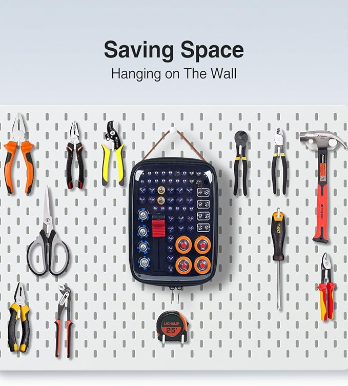 Luxtude Battery Storage Organizer, Clear Battery Organizer Storage Case with Tester,Hard Batteries Holder, Portable Batteries Case Organizers, Drawer Caddy & Daddy,Camping Accessories (Black)