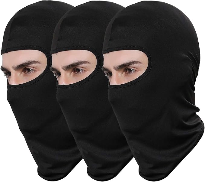Pack of 3 Ski Mask Bandana Face Hat for Outdoor Airsoft Motorcycle Hood Helmet Balaclavas Headwear