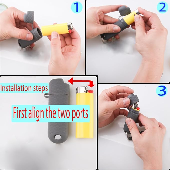 2 Pcs Waterproof Lighter Case Cover Holder for BIC Regular Lighters Sleeve Type J6 Outdoor Survival Multipurpose Seal Lighter Pouchfor Hiking and Camping (Light Green)