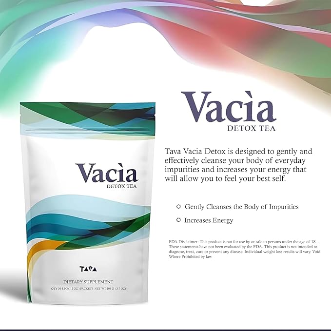 Tava Vacia - Cleansing Tea with Cassia Angustifolia, Carica Papaya, Matricaria Chamomilla, and Fiber Dextrin, Supports Wellness, 30 Counts - 2 Pack