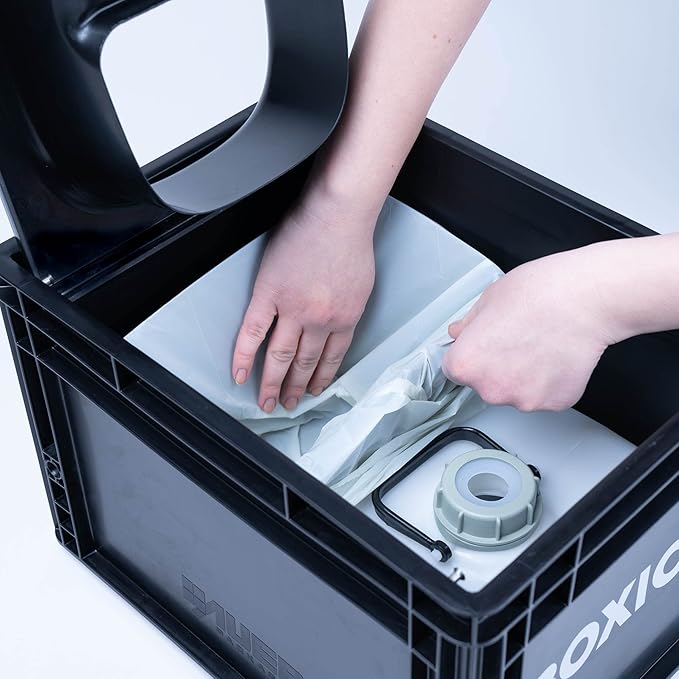 BOXIO Toilet - Portable Toilet, Camping Toilet, composting Toilet for car Camping, Boat or Camping. Mini Camping Toilet: 14,7" x 11,8" x 11,0" Made in Germany.