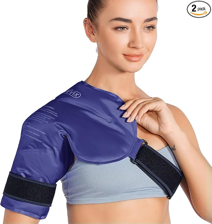 REVIX Shoulder Ice Pack Rotator Cuff Cold Therapy, Ice Packs for Injuries Reusable Gel for Shoulders Pain Relief, Bursitis and Swelling, Cold Compress Shoulder Ice Wrap