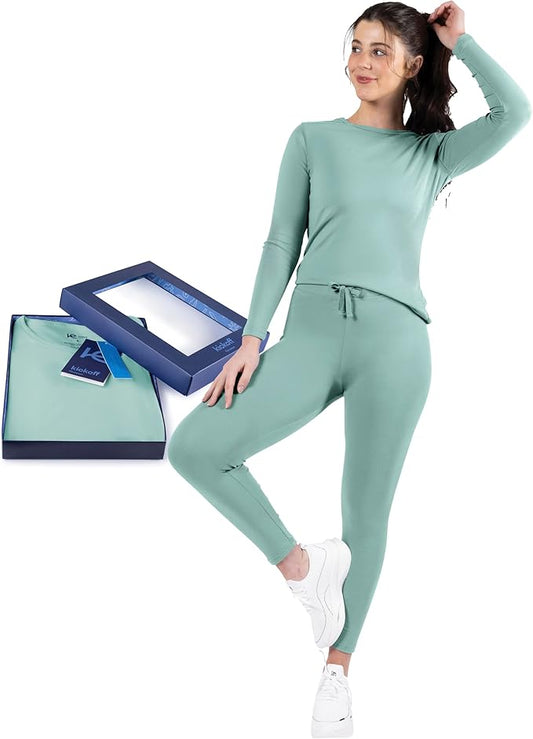 Thermal Underwear for Women Long Johns Women Thermal Top Bottom Fleece Lined Base Layer Pajamas Cold Weather