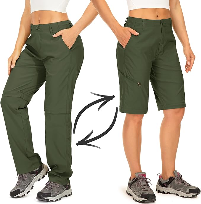 Women's Hiking Pants Convertible Zip Off Lightweight Quick Dry Outdoor Travel Camping Safari fising Pants