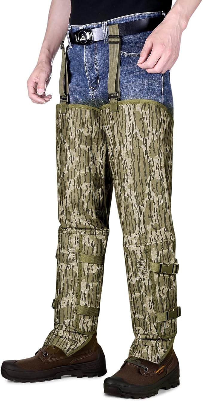 QOGIR Snake Guard Protection Chaps: Snake Bite Protection for Ankle to Thigh Snake Chaps, Waterproof Snake Gaiters