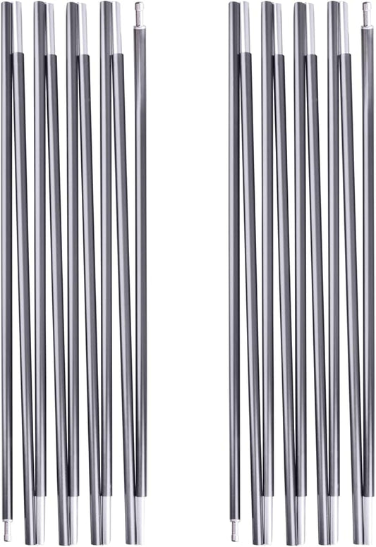 TRIWONDER Tent Pole 2 PCS - Aluminium Rod Tent Pole Replacement Accessories Tent Bar Tent Building Supporting Rod Awning Frames Kit for Hiking Camping