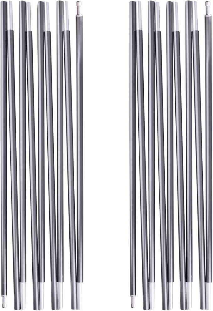 TRIWONDER Tent Pole 2 PCS - Aluminium Rod Tent Pole Replacement Accessories Tent Bar Tent Building Supporting Rod Awning Frames Kit for Hiking Camping