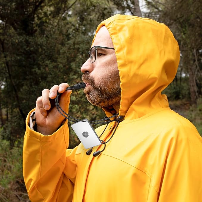 Signal Mirror Survival Reflective Mirror, Limcox Survival Reflective Mirror Lanyard Compass Whistle Outdoor Emergency Rescue Reflective Signal Star Flash Tool PFD Rescue Mirror