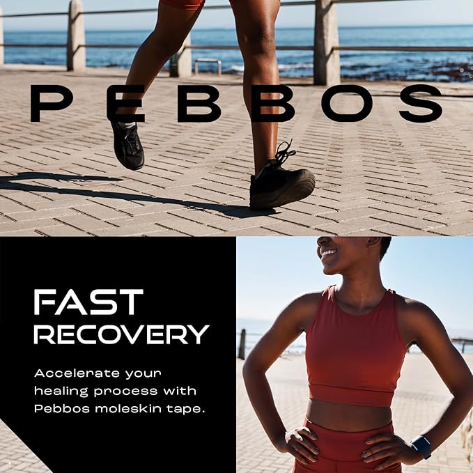 Moleskin Tape - 2in x 16ft - Blister Prevention Tape, Medical Padding Tape | Water Resistant & Hypoallergenic | Thin Mole Skin Padding & Athletic Tape for Running, Hiking, Walking - Single Roll