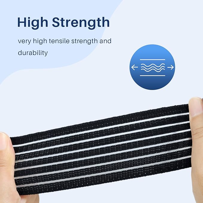 Comfytemp Ice Pack Strap, Stretchable, Reusable, 27.6 x 2 in, 2pcs, Ice Belt Extender Straps, Elastic Hook and Loop Extension Straps Add Length to Most Ice Packs, Multiple Uses