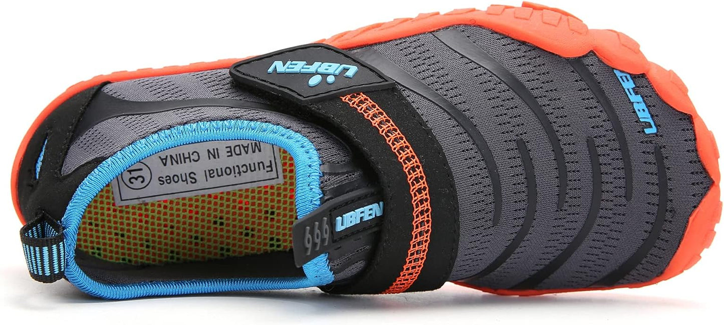 UBFEN Water Shoes for Kids Boys Girls Aqua Socks Barefoot Beach Sports Swim Pool Quick Dry Lightweight Toddler Little Big Kid