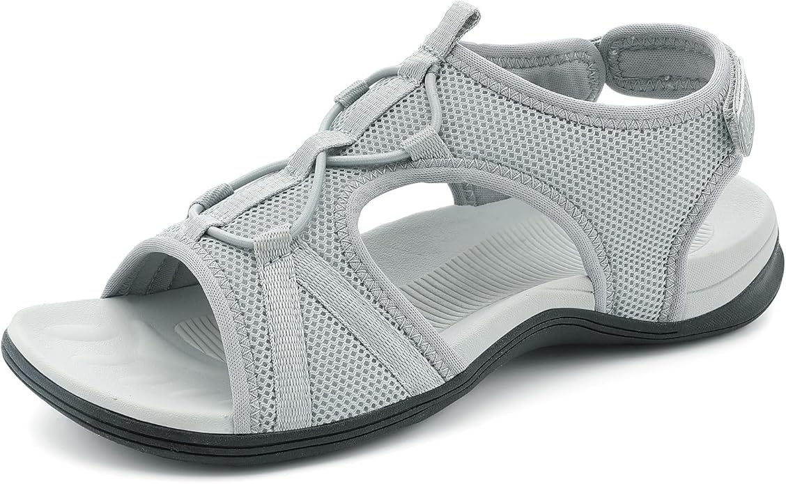 UBFEN Womens Hiking Sandals Comfortable Walking Sandals Summer Sport Breathable Arch Support