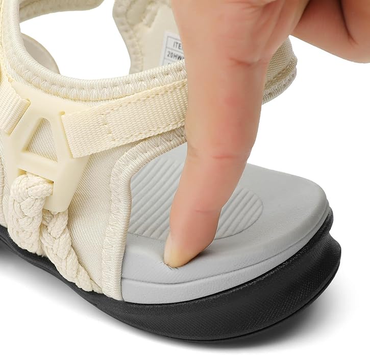 UBFEN Womens Hiking Comfort Sport Sandals Beach Vacation Camping Casual Sport Sandals with Adjustable Straps and Arch Support