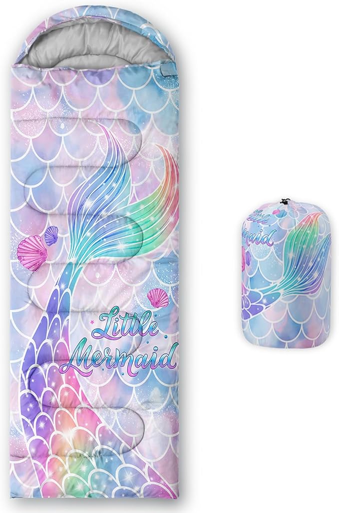 Kids Sleeping Bag for Boys Girls,3D Basketball Print-Lightweight Warm Portable Outdoor Indoor-Waterproof Cold Weather Resistant Sleeping Bag for Camping Hiking