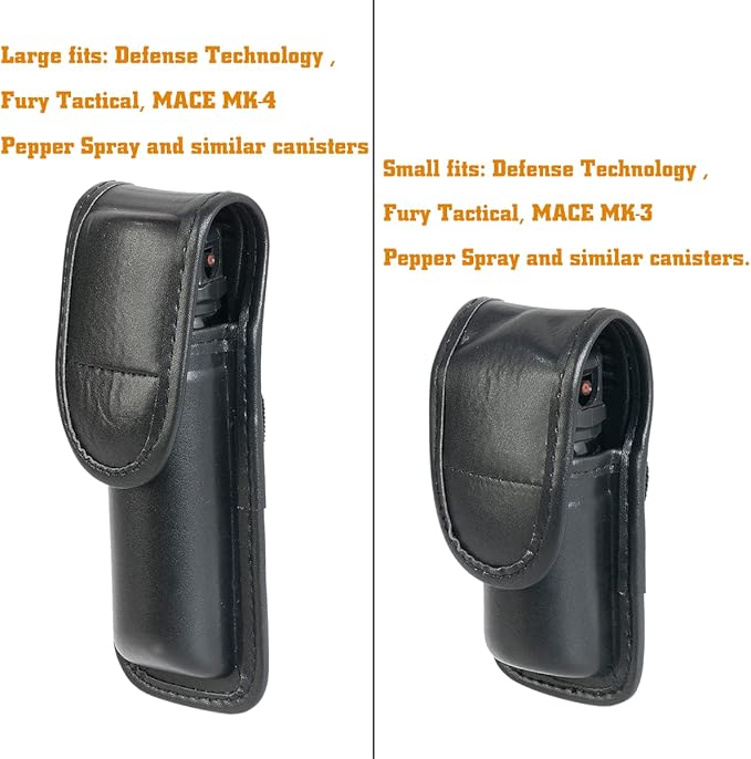 Molded OC/Mace Spray Pouch for Duty Belt,OC/Mace Spray Holder Pouch with Hidden Snap,Top Flap Police Duty OC Pepper Spray Holder MK3 or MK4