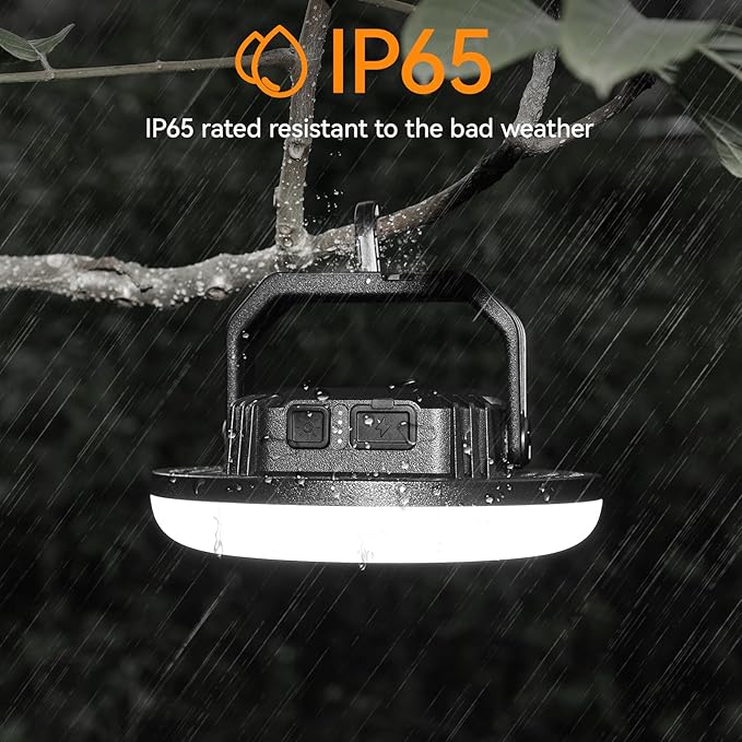 VAVOFO 42W LED Camping Lantern Rechargeable, 180 LED with 3 Lighting Modes, 4000LM, 10,000mAh Portable Tent Light with Magnet, IP65 Waterproof for Emergencies ,Power Outages,Hiking (Black)