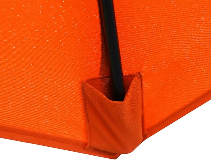 Sunnyglade 9' Patio Umbrella Outdoor Table Umbrella with 8 Sturdy Ribs (Orange)