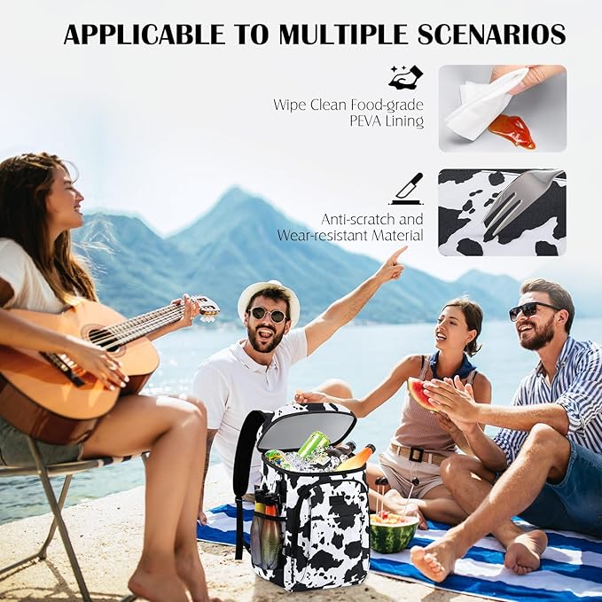 Tuwubi Cooler Backpack 35/42 Cans, Backpack Coolers Insulated Leak Proof for Men Women, Waterproof Soft Sided Lunch Camping Beach Travel Ice Chest Backpack Cooler Bag