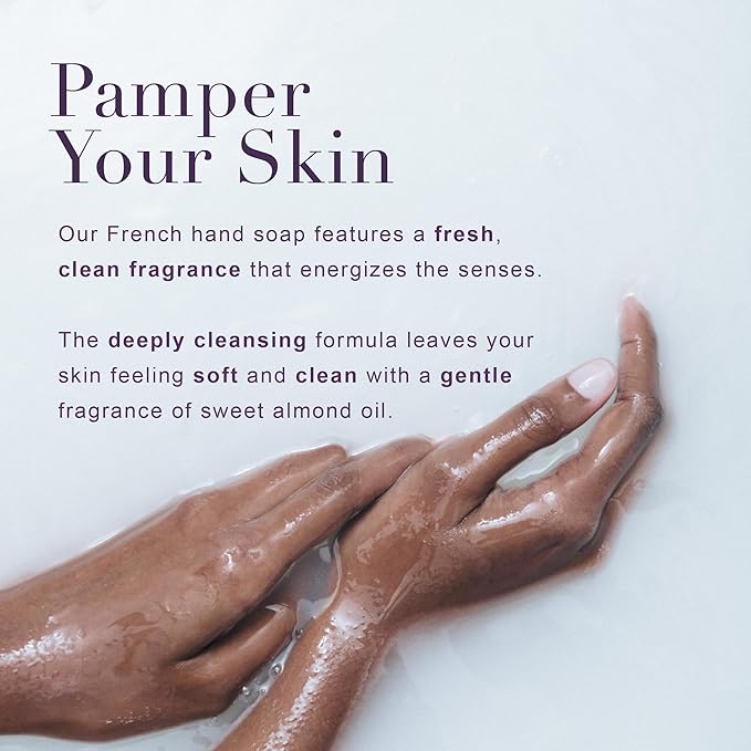 A LA MAISON French Liquid Hand Soap RefilL - Natural Hand Wash Made with Essential Oils - Biodegradable, Plant-Based, Vegan, Cruelty-Free (33.8 Fl Oz Pouch (1 Pack), Lavender Aloe)