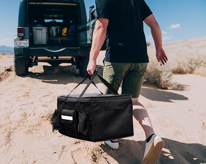 MyLifeUNIT 80 Cans Insulated Cooler Bag for Food & Pizza Delivery Bag Suitable for Car, Bike, Camping, Picnic, Beach, XXX-Large Size