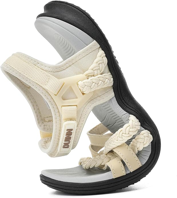 UBFEN Womens Hiking Comfort Sport Sandals Beach Vacation Camping Casual Sport Sandals with Adjustable Straps and Arch Support