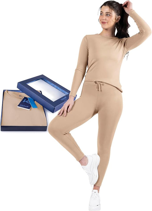 Thermal Underwear for Women Long Johns Women Thermal Top Bottom Fleece Lined Base Layer Pajamas Cold Weather