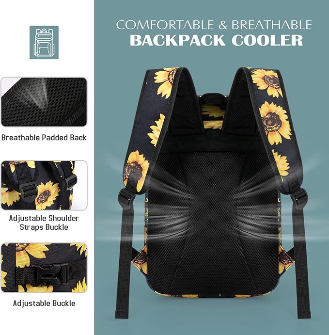 Tuwubi Cooler Backpack 35/42 Cans, Backpack Coolers Insulated Leak Proof for Men Women, Waterproof Soft Sided Lunch Camping Beach Travel Ice Chest Backpack Cooler Bag