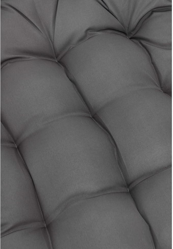 Yechen Indoor Outdoor Egg Hanging Chair with Stand, Patio Wicker Swing Egg Chair Indoor Swinging Chair Outdoor Hammock Egg Chair 350lbs Capacity for Patio Bedroom Balcony, Charcoal Grey (EG-001)