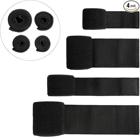 Comfytemp Ice Pack Strap, Stretchable, Reusable, 4pcs, Ice Belt Extender Straps, Stretch Straps, Elastic Hook and Loop Extension Straps Add Length to Most Ice Packs, Multiple Uses