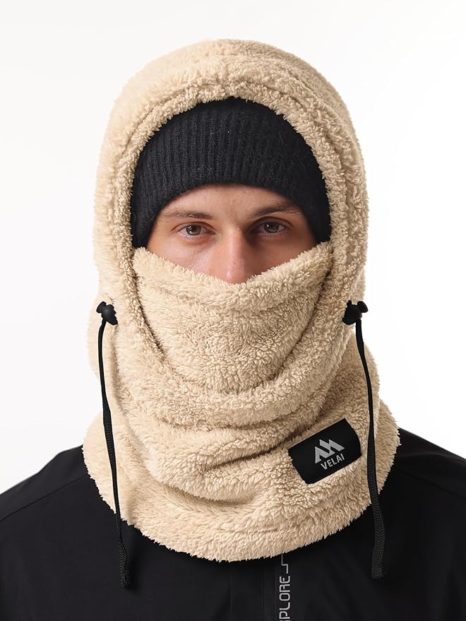 Balaclava Fleece Ski Mask for Men Women Winter Face Masks Windproof Hooded Scarf Cold Weather Hat Neck Warmer