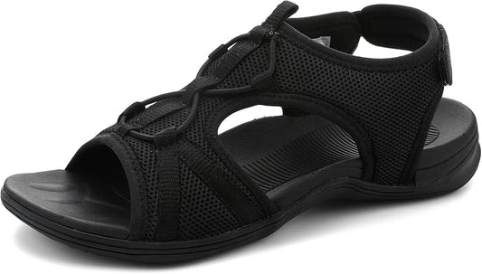 UBFEN Womens Hiking Sandals Comfortable Walking Sandals Summer Sport Breathable Arch Support