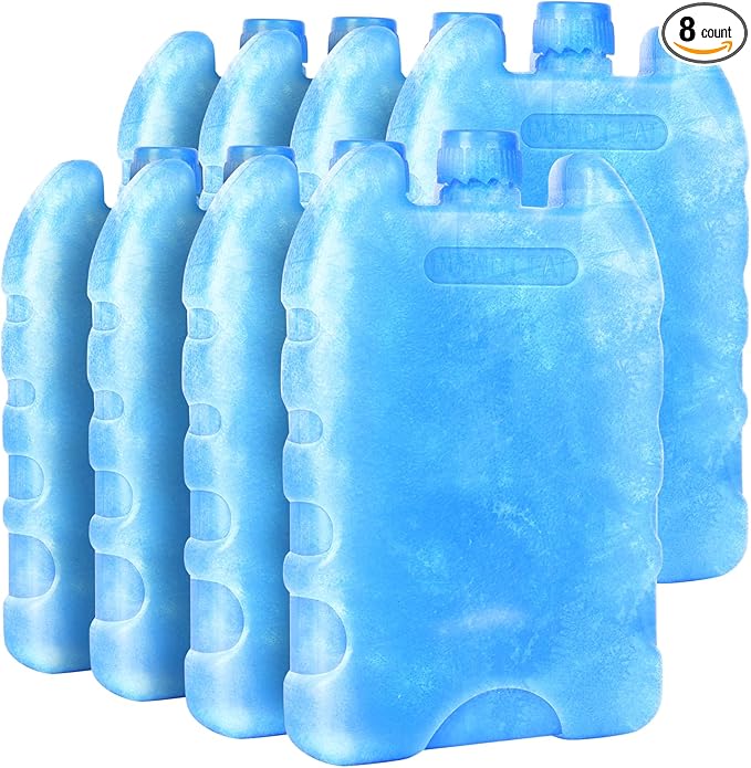 4/8 Pack Ice Packs for Lunch Boxes & Coolers, Slim Reusable Lunchbox Cooler for Women, Quick Freeze Space Saving Freezer Icepack, Long-Lasting Picnic Accessories Small Cold Pack, Travel Essentials