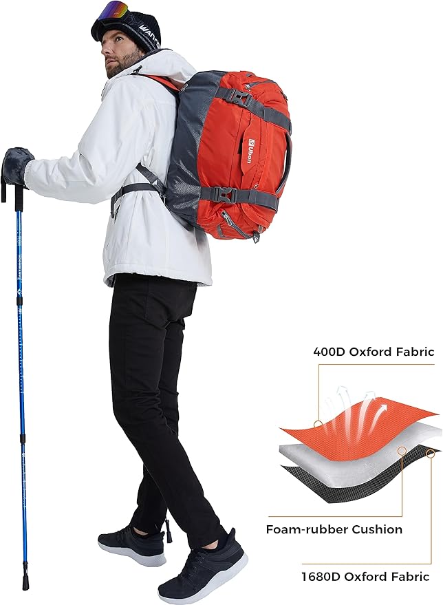 Ubon Large Duffel Bag Weekender Bags with Shoe Compartments 4-Way Sports Gym Backpack with Padded Straps Camping Traveling Duffle Bag