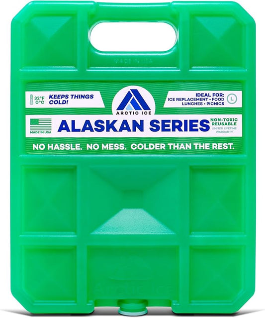 Arctic Ice Alaskan Series Long Lasting Reusable Ice Pack - Freezes at 32° Fahrenheit - Keeps Food & Drinks Cool Without The Risk of Freezing