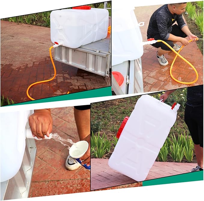 Plastic Water Storage Carrier with Tap 25L/35L/50L/80L/110L/200L Water Tank Dispenser Emergency Water Container for Camping Caravan Hiking Outdoor(Size:29Gal/110L)