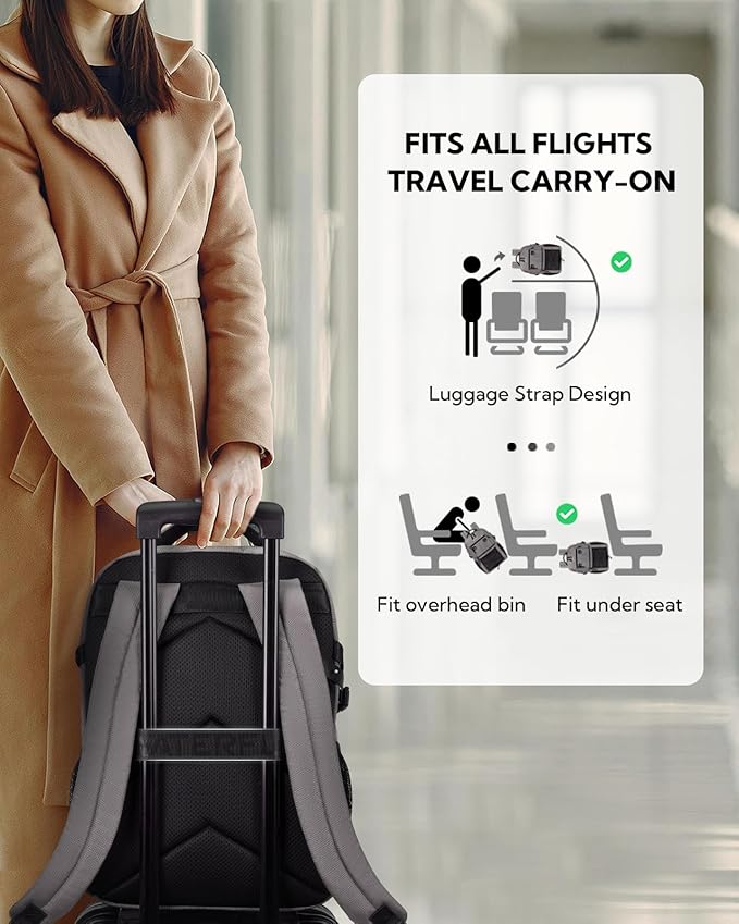 WATERFLY Travel Hiking Casual Backpack: 22L Lightweight Everyday Outdoor City Daypack College Bookbag for Woman Man