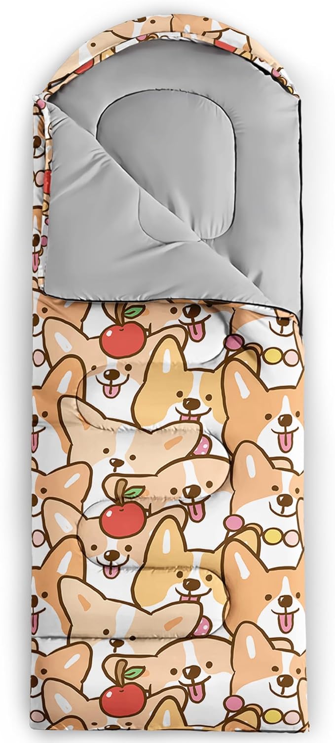 QOOMO Camping Sleeping Bags,3 Season Warm & Cool Weather,Lightweight,Waterproof Sleeping Bags for Adults & Kids,Traveling,and Outdoors,Camping Gear Equipment