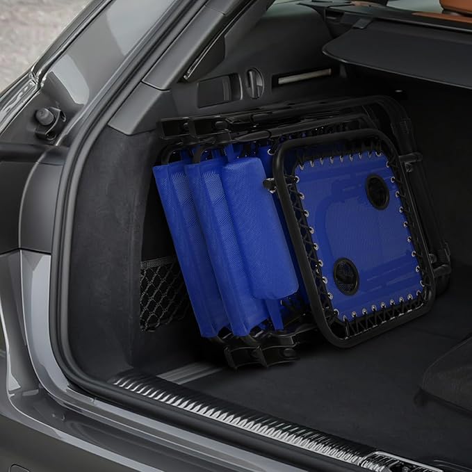 MoNiBloom 3 Pack Lounge Beach Chairs for Outside, Zero Gravity Camping Chairs with Side Table, Pillow and Tray, 330lbs Capacity, Blue