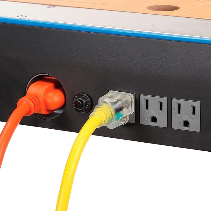 Global Industrial 4-in-1 Portable Workbench with Power Strip