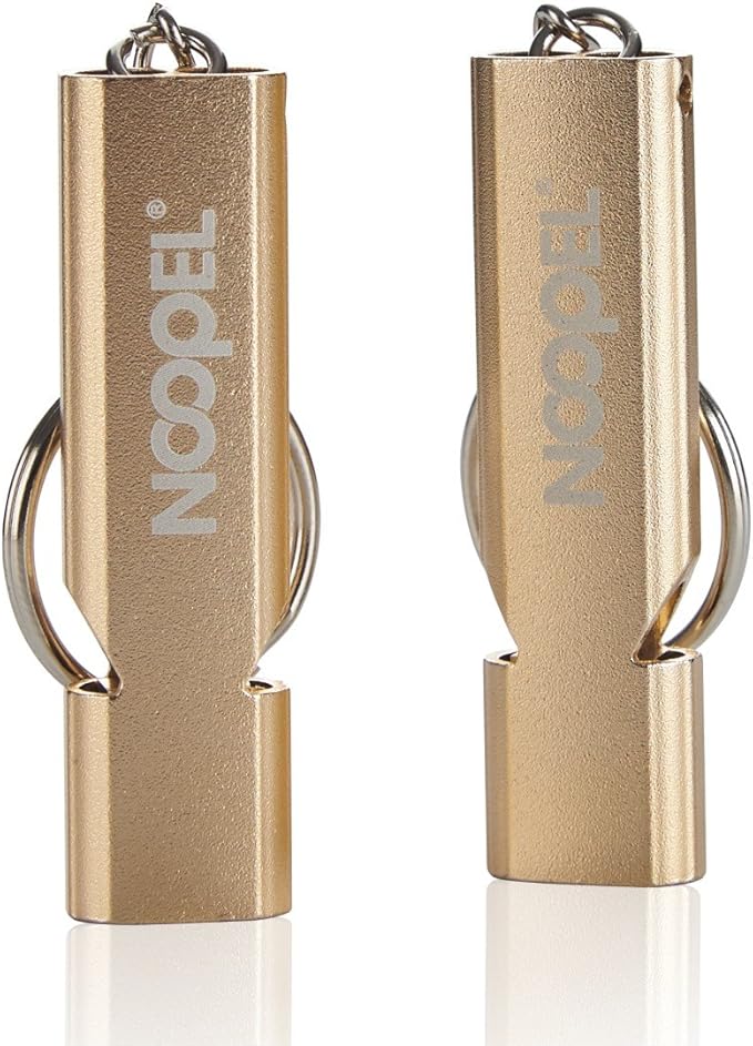 Noopel Emergency Whistles Lifeguard Safety Whistle with Lanyard and Keychain for Outdoor Camping Hiking Boating Backpacking Fishing Kayak Kids Rescue Signaling Loud Survival Whistle