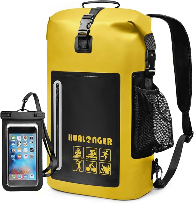 Dry Bag Backpack 20L/30L/40L- Roll Top Closure Bag - Heavy Duty Dry Bags Waterproof - Lightweight Durable Floating Dry Bag with IPX8 Waterproof Phone Case