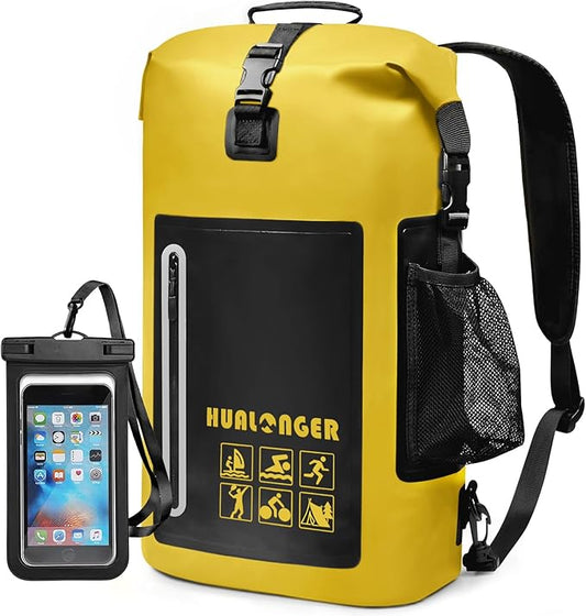 Dry Bag Backpack 20L/30L/40L- Roll Top Closure Bag - Heavy Duty Dry Bags Waterproof - Lightweight Durable Floating Dry Bag with IPX8 Waterproof Phone Case