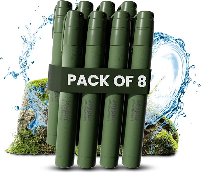 Portable Water Filter Straw Survival, Essential Camping & Hiking Gear, Water Purification Straw for Travel, Biking and Emergency Preparedness