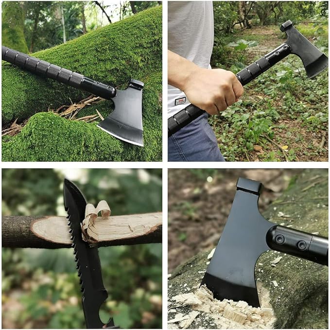 LIANTRAL Camping Axe, Folding Survival Hatchet Axe Tactical Camp Axe for Outdoor Adventure