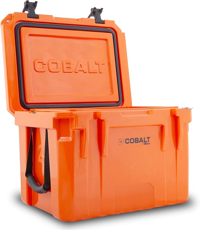 Cobalt 25 Quart Roto-Molded Super Ice Cooler | Large Ice Chest Holds Ice Up to 3 Days |