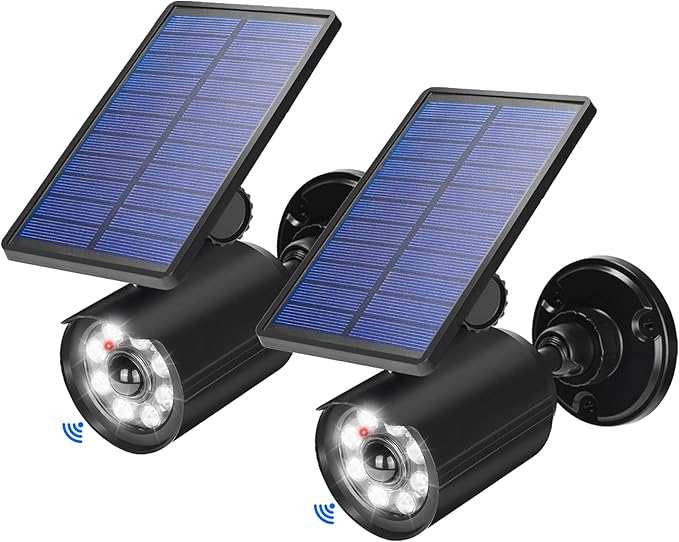 Solar Lights Outdoor Motion Sensor Flood Lights 2000LM IP67 Waterproof Security Spot Lights for Yard Garden Patio 2 Pack